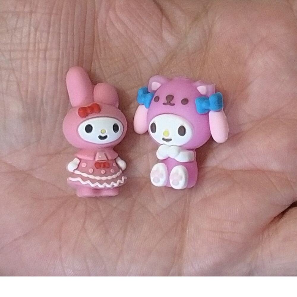 #8062 My Melody Silicone 3D Beadable Pen/Keychain Beads - 2 pack